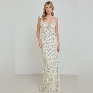 Floral Ruffle Maxi Dress